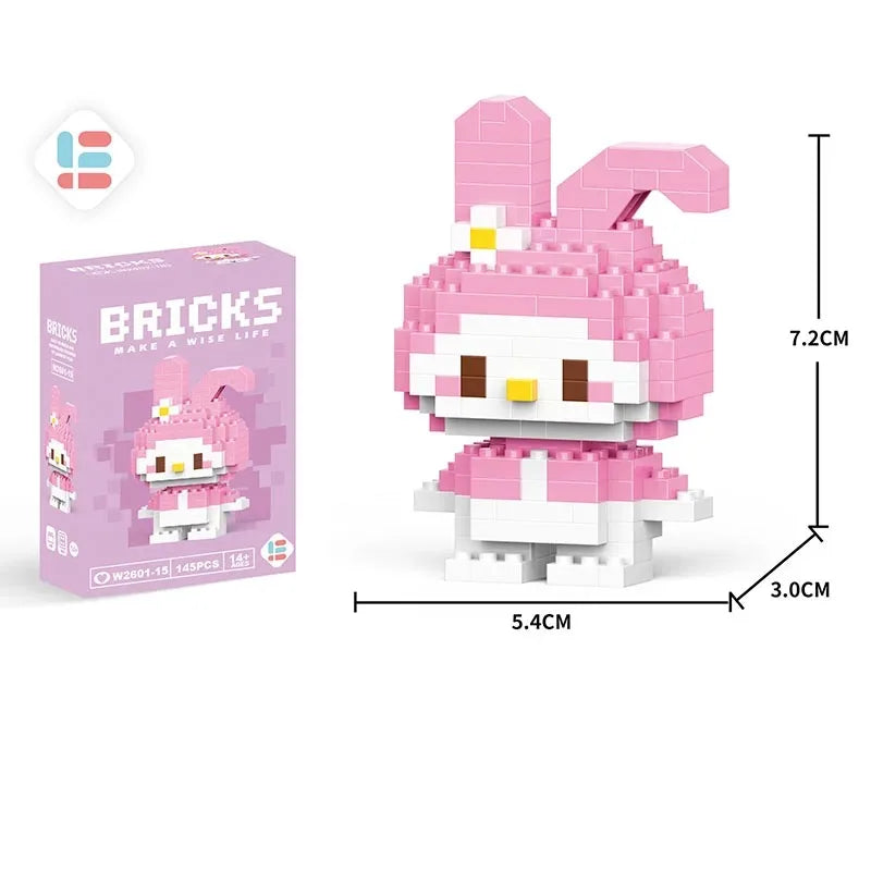 Disney LiLo Stitch Toys Building Blocks Pokeman Pikechu lega Anime Cartoon Character Model Building Blocks Toy for children Gift