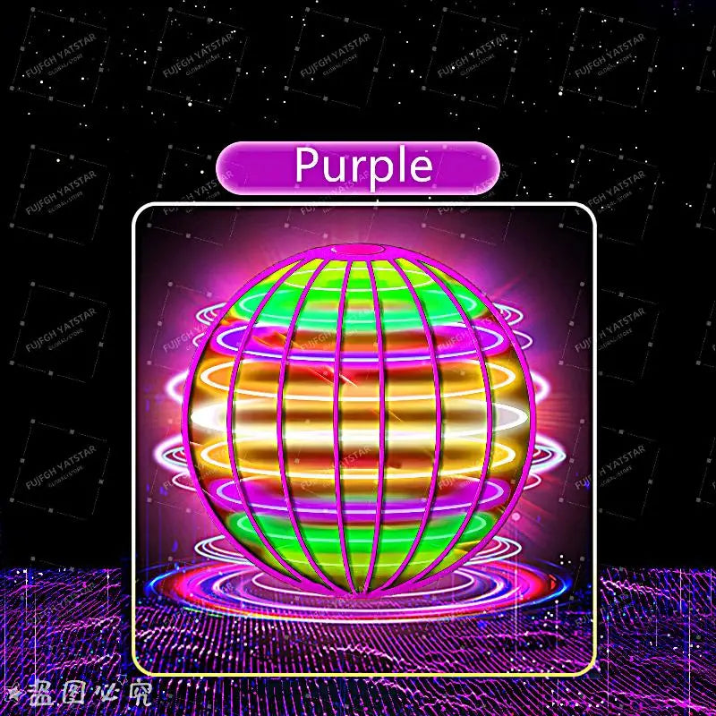LED Light Up Flying Orb Boomerang Toys Magic Hover Ball Drone Fly Nova Spinner – Fidget Stress Relief Toy Gifts for Kids Family