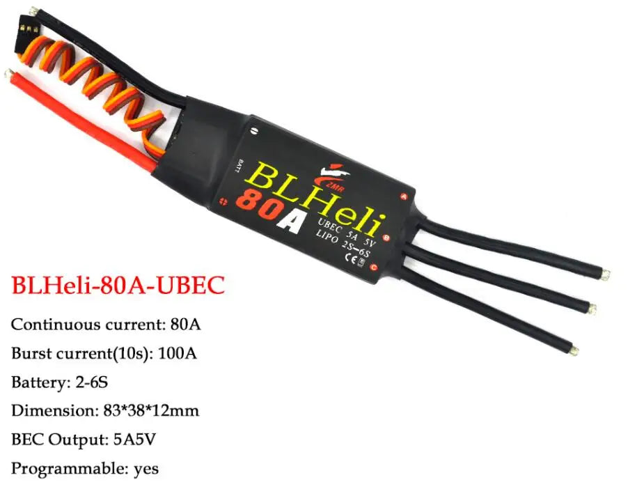 BLHeli Brushless ESC 80A 12A 20A 30A 40A 50A 60A with UBEC for Quadcopter Aircraft Model Fixed Wing Multi-axis DIY FPV RC Drone