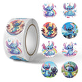 Kawaii 500pcs Disney Stitch Diy Stickers Anime Seal Label Decorative Cartoon kids Party candy Stickers Rolls Stickers Toys