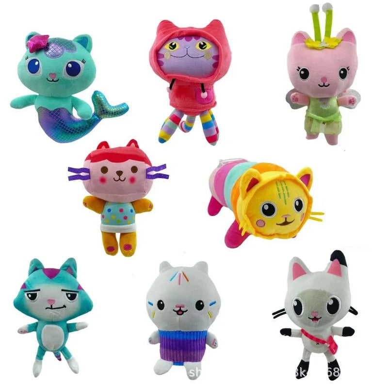 New Anime Doll House Plush Toy Backpack Cat Cake Cat Smiling Cat Stuffed Animal Plushie for Kid Chrismas Gif