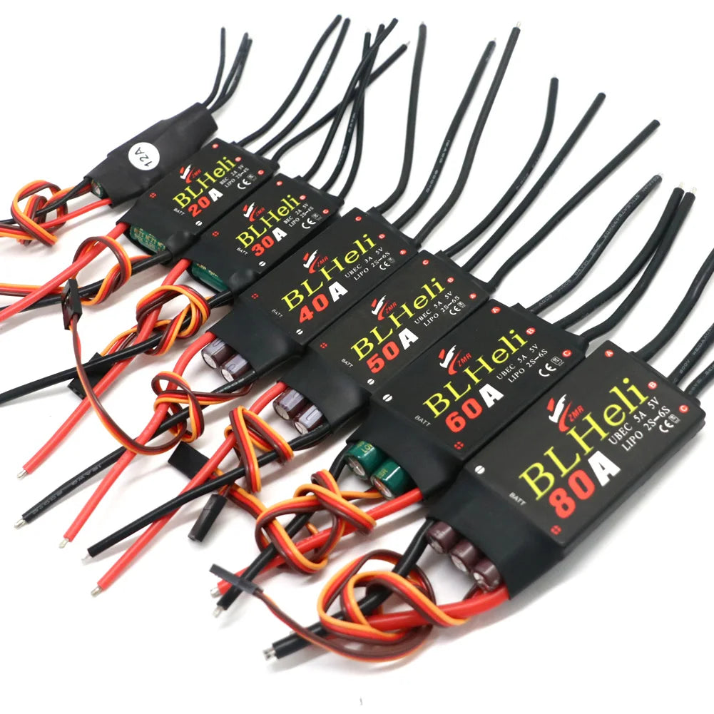 BLHeli Brushless ESC 80A 12A 20A 30A 40A 50A 60A with UBEC for Quadcopter Aircraft Model Fixed Wing Multi-axis DIY FPV RC Drone