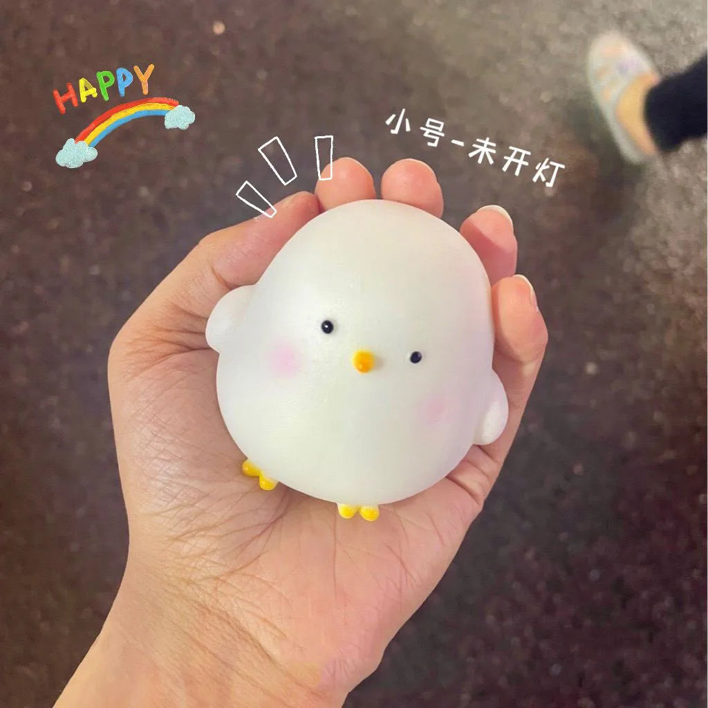 Chick Doll Small Night Light Electronic Luminous Toy Anime Figure Warm Light Atmosphere Decoration Cute Shape Children Gift