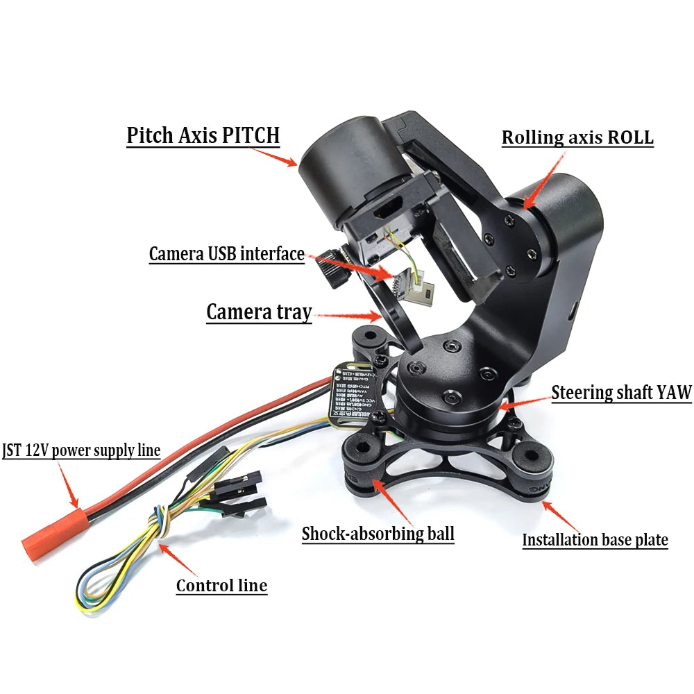GOPRO series brushless gimbal 2 Axis 3 Axis with controller For FPV Camera Drone