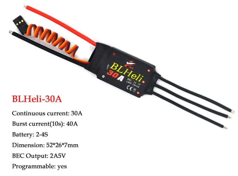 BLHeli Brushless ESC 80A 12A 20A 30A 40A 50A 60A with UBEC for Quadcopter Aircraft Model Fixed Wing Multi-axis DIY FPV RC Drone
