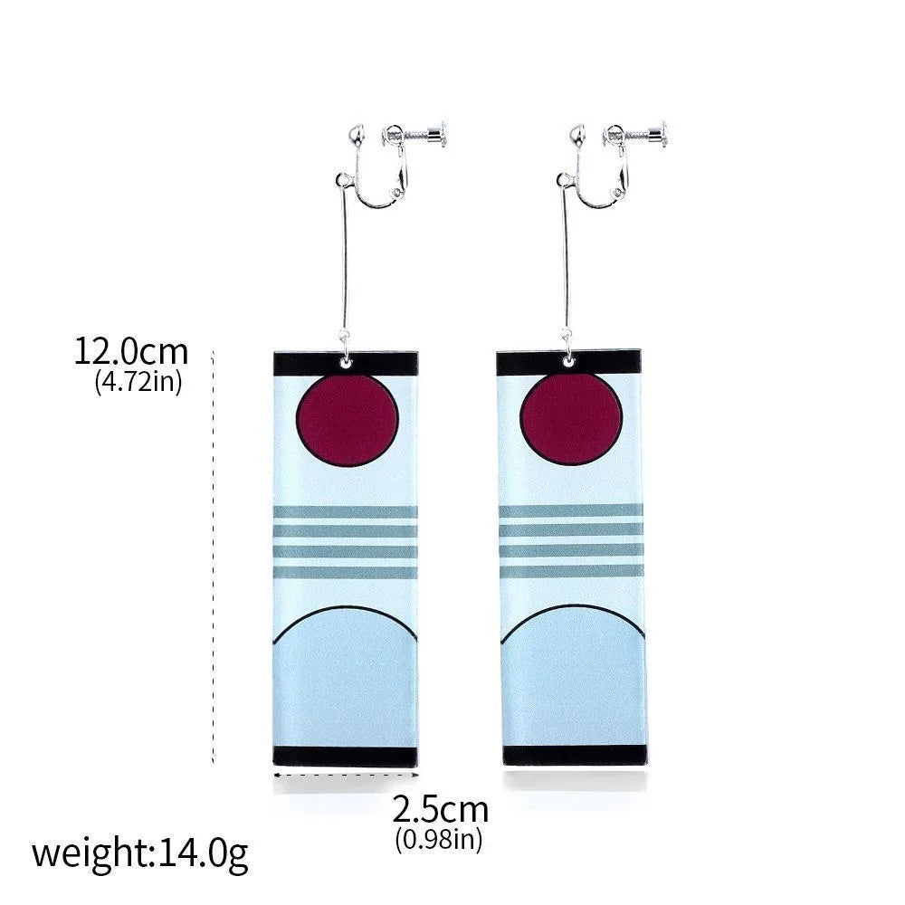 Anime Demon Slayer Earrings Tanjiro Sun And Shinobu Butterfly Pendant Earrings Cosplay Accessories Fan Jewelry Gift