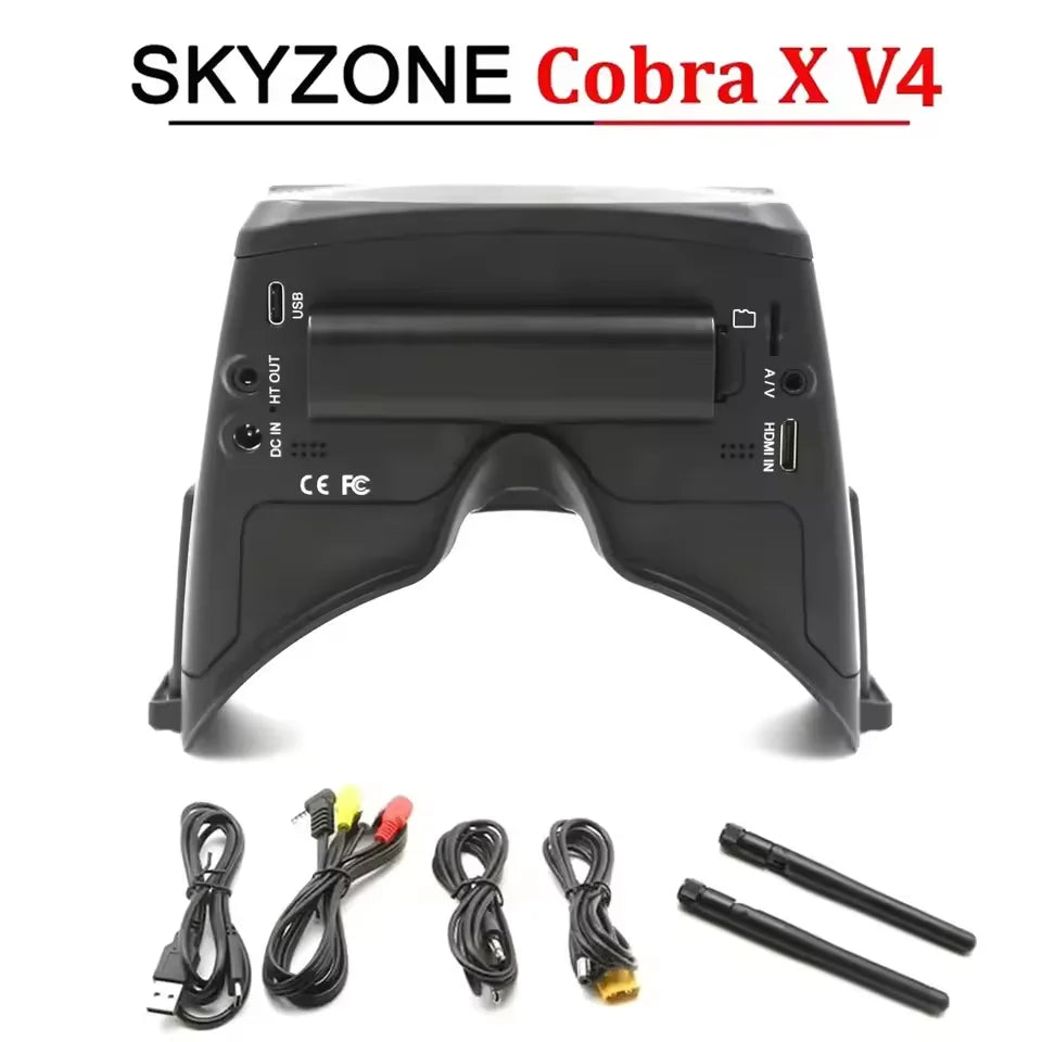 SKYZONE Cobra X V4 FPV Goggles 5.8Ghz 48CH FPV Receiver 1280x720 LCD with DVR for RC Airplane FPV Racing Drone
