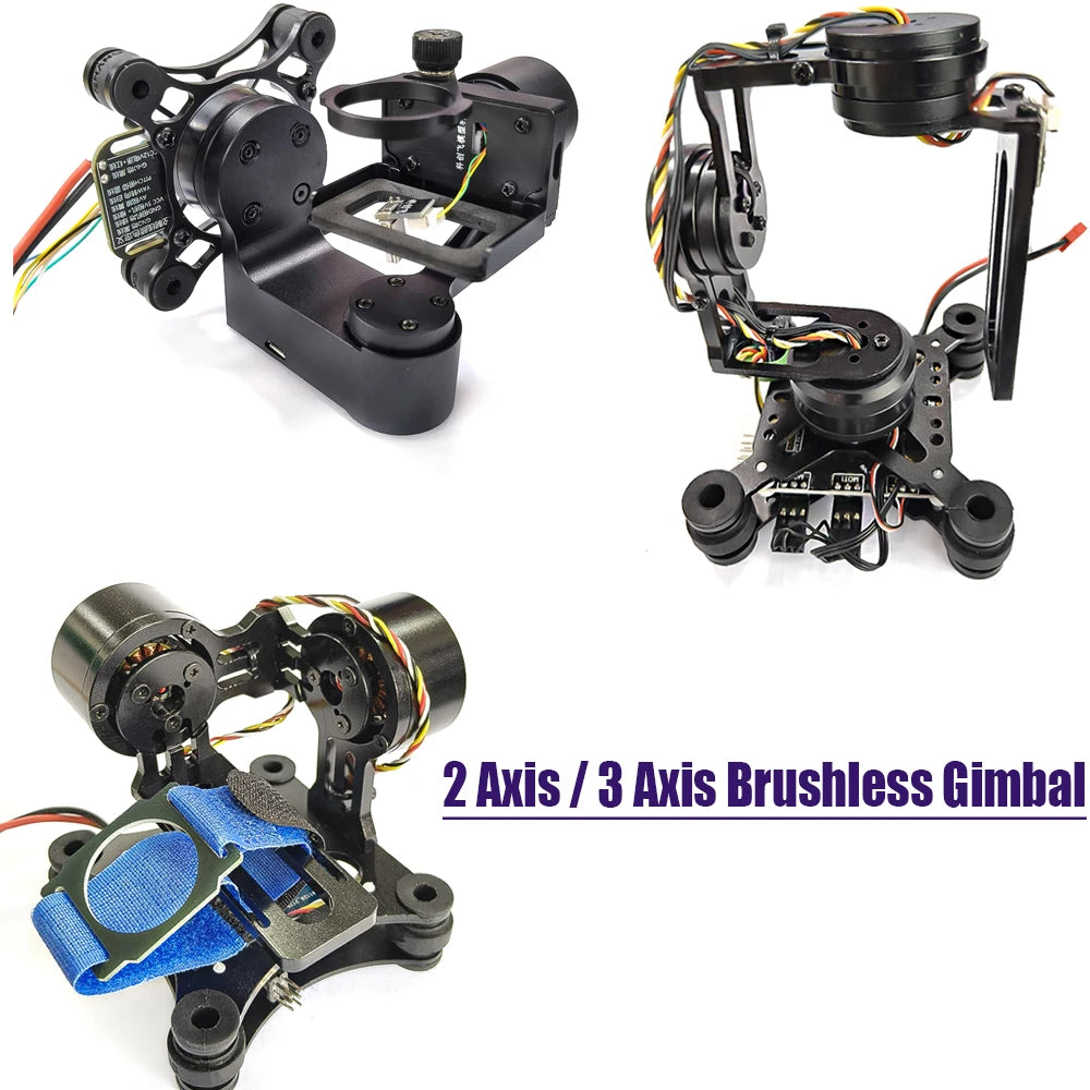 GOPRO series brushless gimbal 2 Axis 3 Axis with controller For FPV Camera Drone