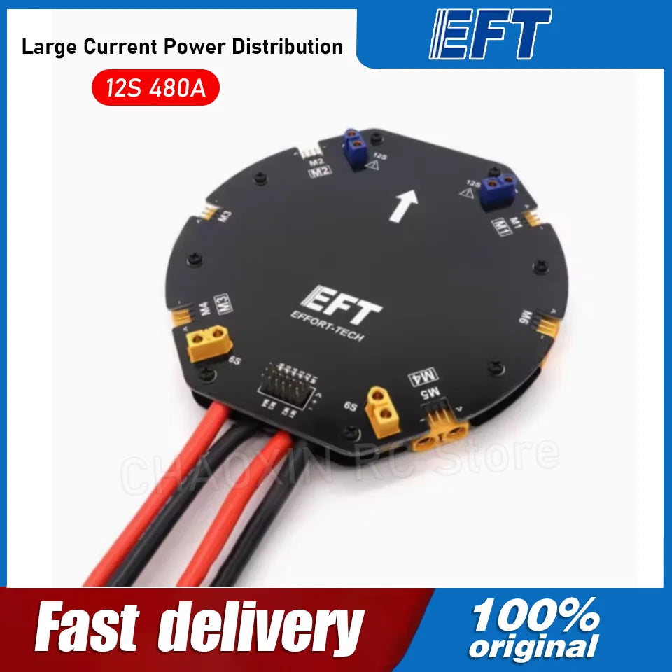 EFT Large Current Power Distribution Board PDB Board 12S 480A for Agricultural drone Quadcopter Hexacopter UAV