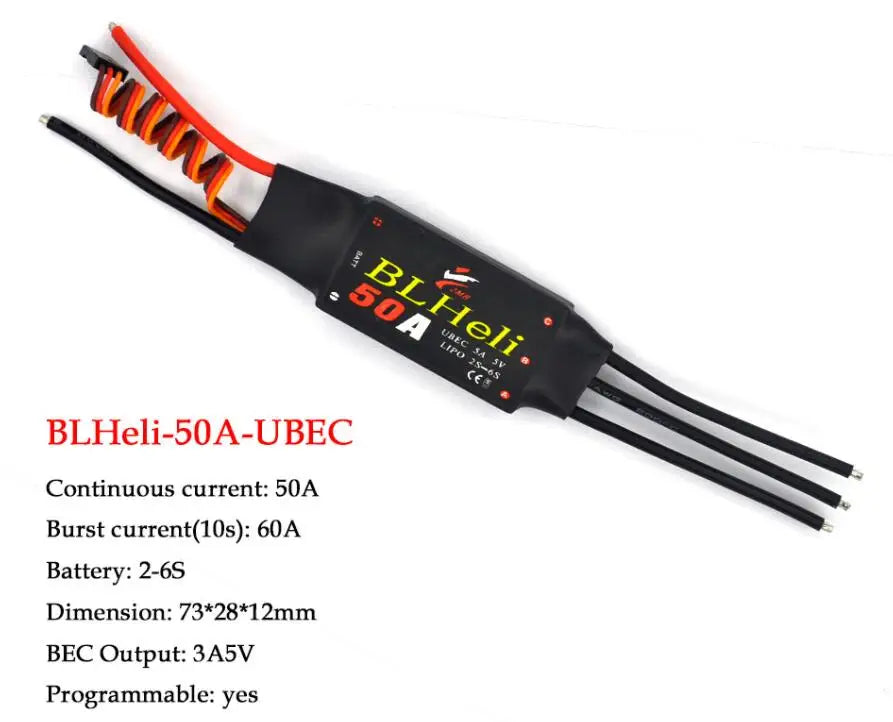 BLHeli Brushless ESC 80A 12A 20A 30A 40A 50A 60A with UBEC for Quadcopter Aircraft Model Fixed Wing Multi-axis DIY FPV RC Drone