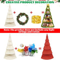 Tier 6ft Christmas Village Display Stand Christmas Tree Corner Shelf Large Wood Platform Bookshelf for DIY Living Room Bedroom H