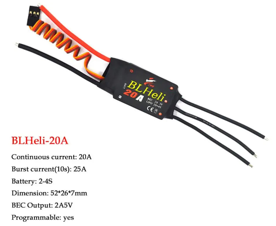 BLHeli Brushless ESC 80A 12A 20A 30A 40A 50A 60A with UBEC for Quadcopter Aircraft Model Fixed Wing Multi-axis DIY FPV RC Drone