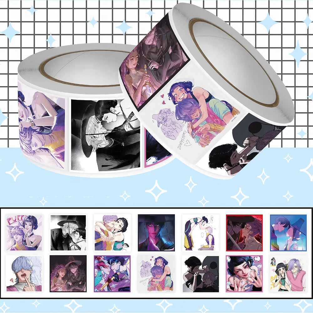 Cute Movie KPop Demon Hunters Stickers Anime Derpy Tiger Decals Toys Waterproof DIY Phone Case Luggage Kawaii Kids Sticker Gifts